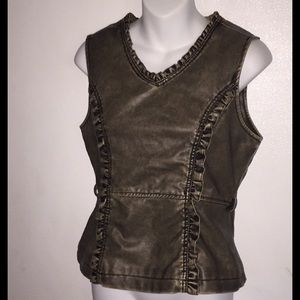 Dollhouse dark wash vest